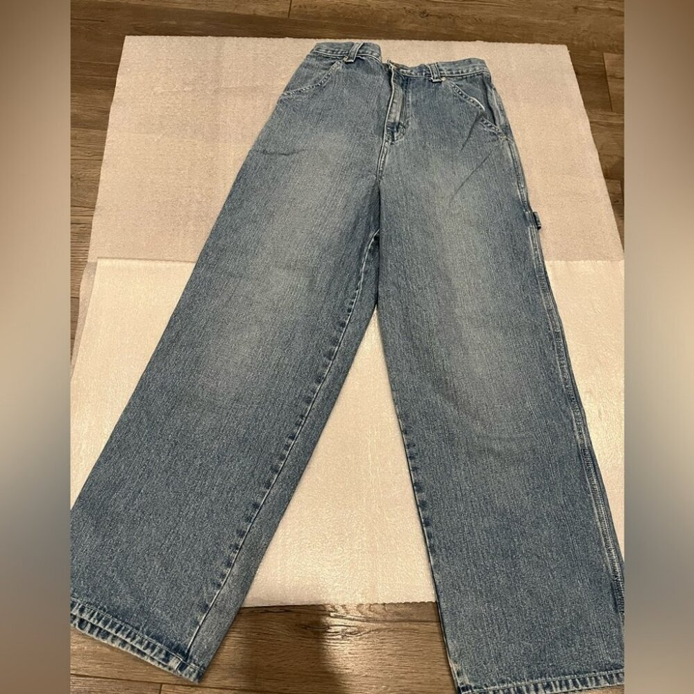 [27]b.u.m Equipment High Rise Cargo Denim Blue Jeans